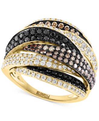 EFFY Collection - Multicolor Diamond Crossover Statement Ring (2-1/5 ct. t.w.) in 14k Gold