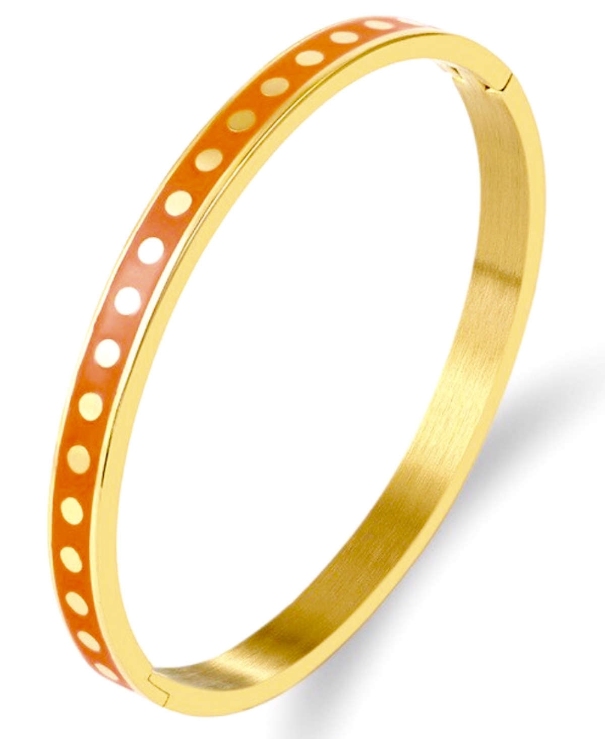 Accessory Concierge Women's Dot To Dot Bangle Bracelet In Orange