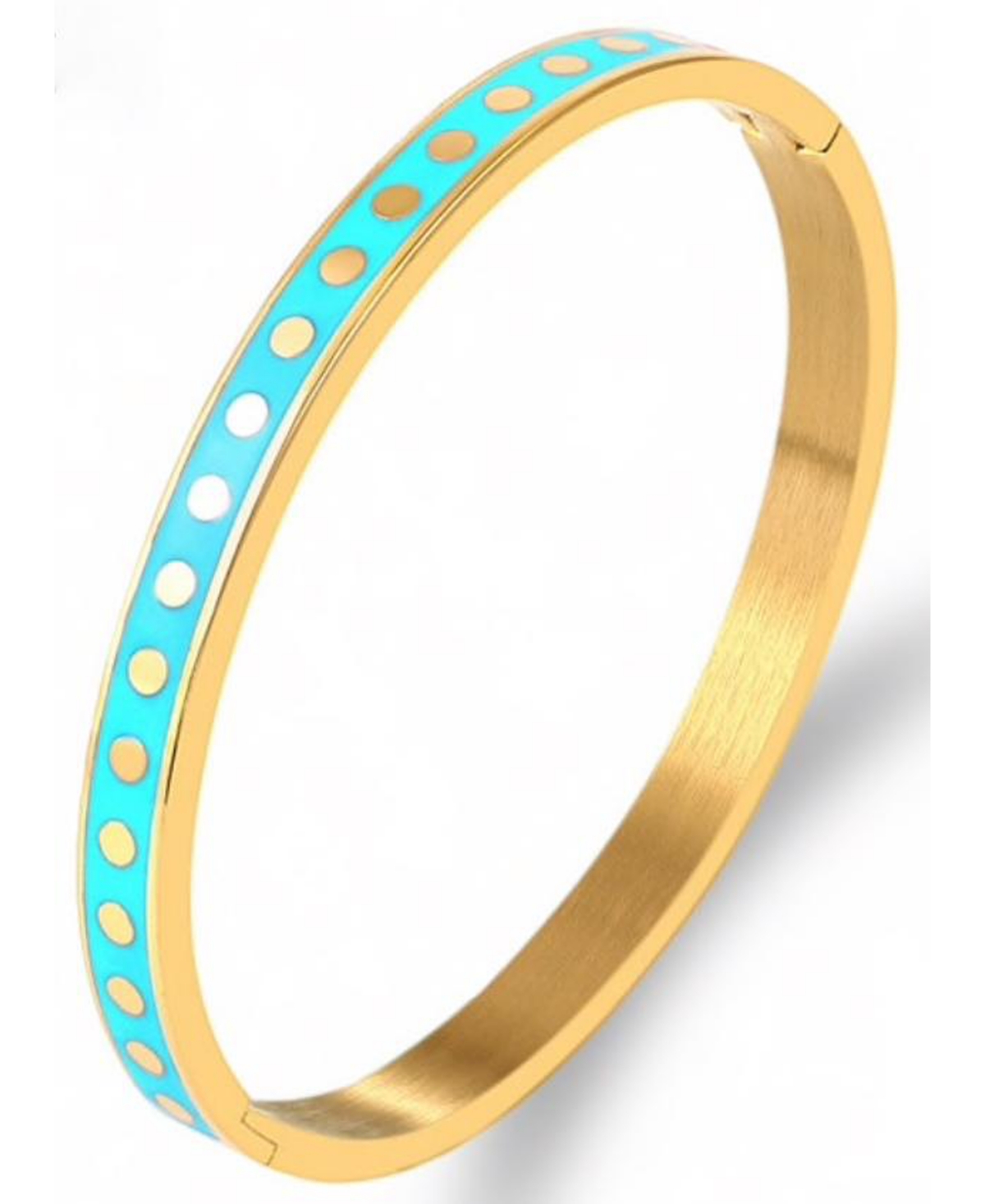 Accessory Concierge Women's Dot To Dot Bangle Bracelet In Turquoise