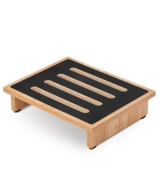 StrongTek Wooden Portable One Step Stool With Non-Slip Rubber Stepping ...