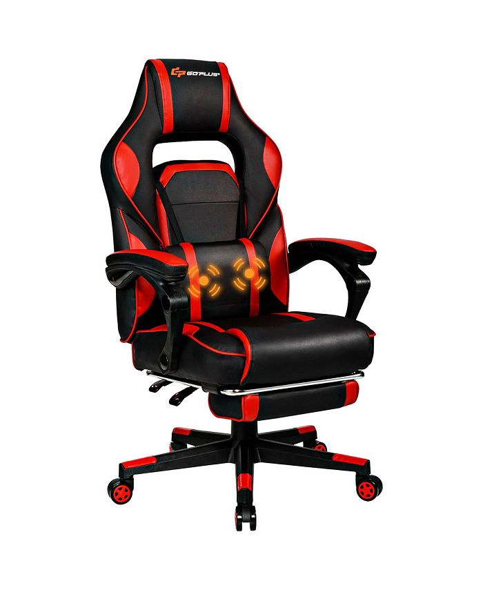 Costway Massage Gaming Chair Reclining Racing Computer Office Chair