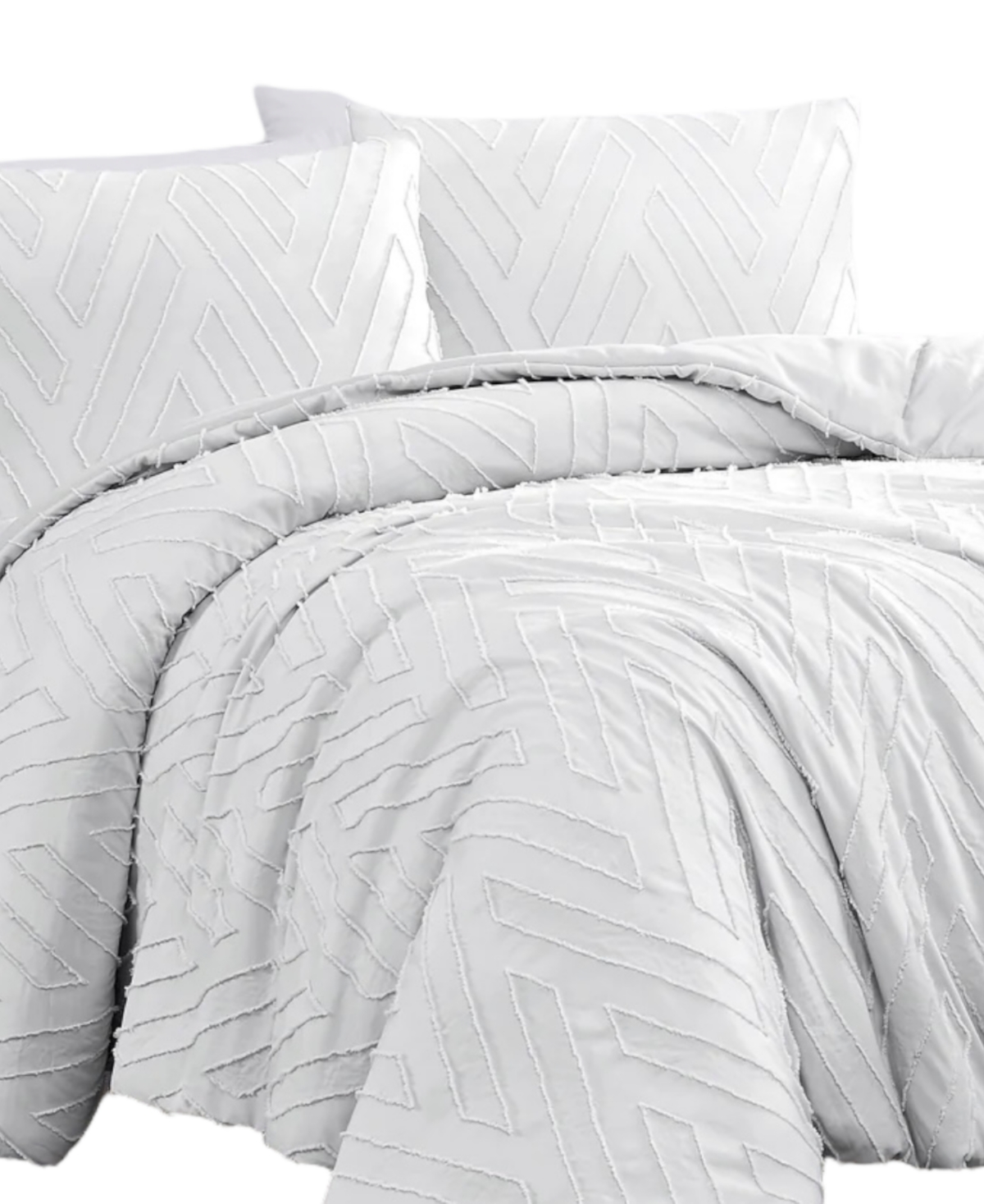 Southshore Fine Linens Chevron Clipped Jacquard 3-Pc. Comforter Set