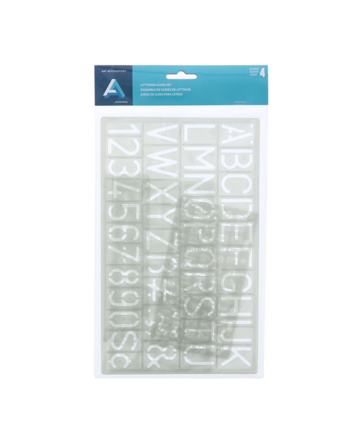 Lettering Guide 4 Piece Set - Clear