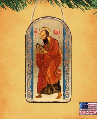 Saint Paul Wooden Greek Christian Orthodox Icon Ornament