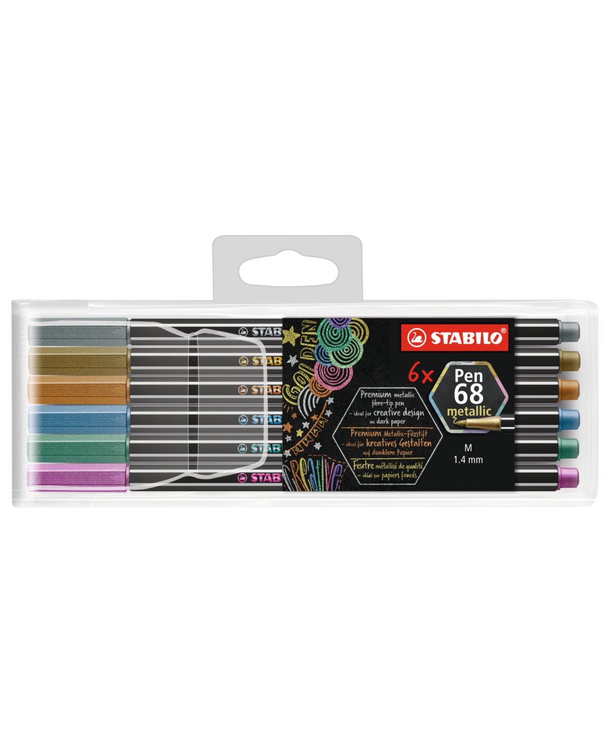 Writing felt-tip pen STABILO pointMax - pack of 4 pastel
