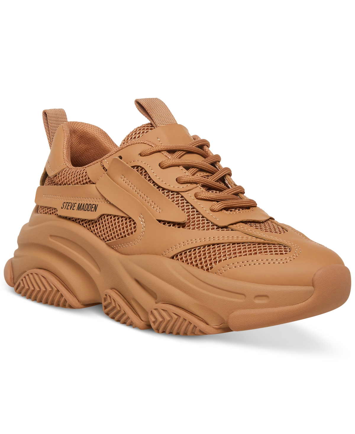Steve Madden Women's Possession Chunky Lace-up Sneakers In Almond | ModeSens