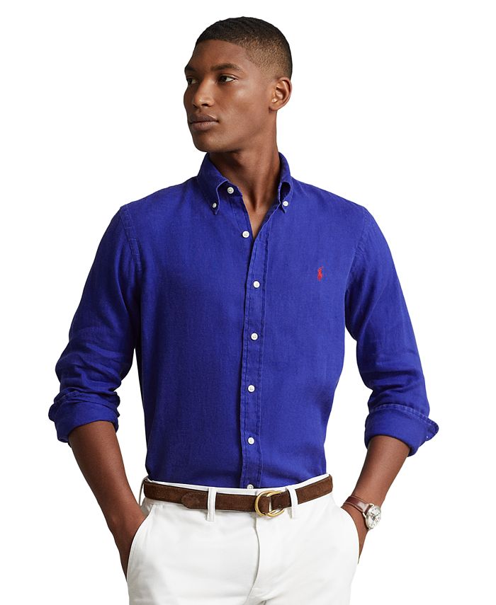 Polo Ralph Lauren Men's Classic-Fit Linen Shirt & Reviews - Casual ...