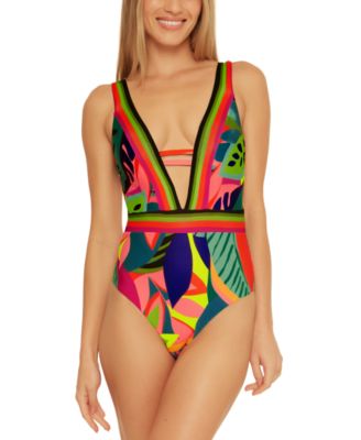 Trina Turk - Women's Rainforest Plunge Printed One-Piece Swimsuit