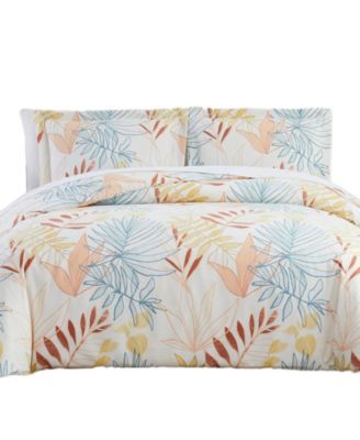Tropic Leaf 3-Pc. Comforter Set, Full/Queen