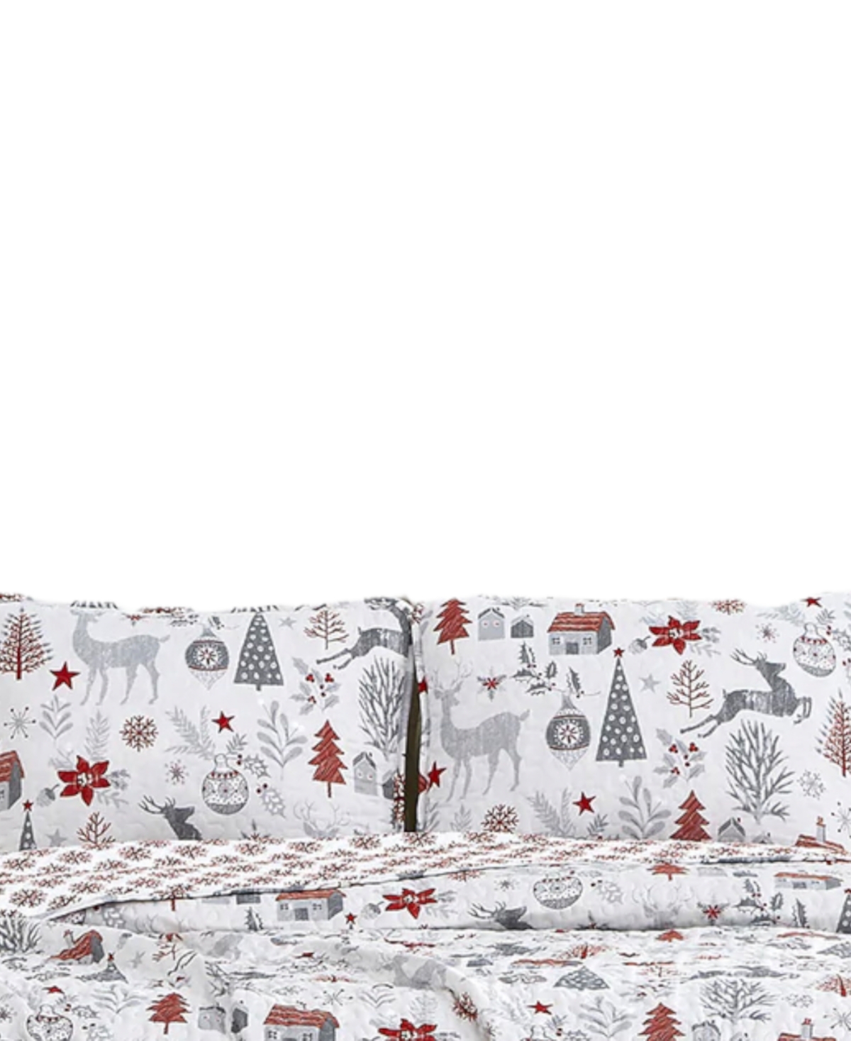 Southshore Fine Linens Holly Jolly Lane Reversible 6-Pc. Comforter Set