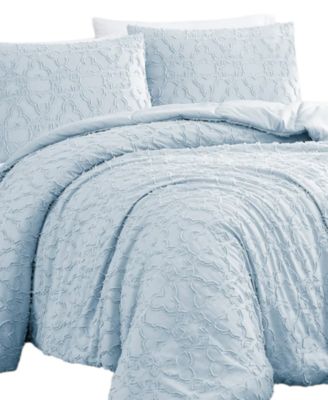 Stella Clipped Jacquard 3-Pc. Comforter Set, Twin