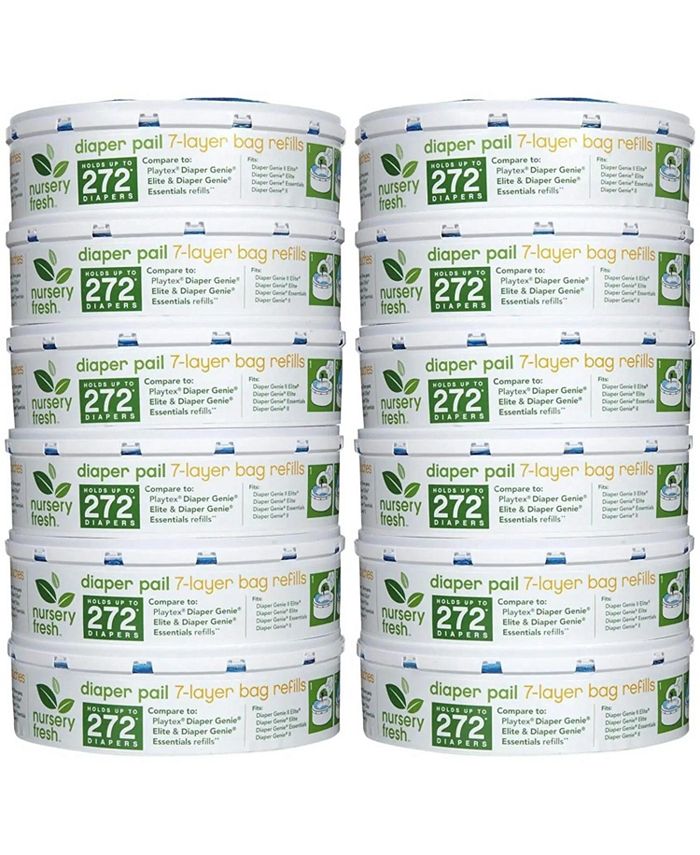 Munchkin resh Refill Rings for Diaper Genie and Diaper Pails, 12 Pack