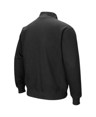 Men's Black Temple Owls Tortugas Team Logo Quarter-Zip Jacket
