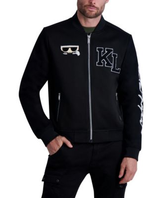 Karl Lagerfeld Paris Letterman Teddy bomber outlets jacket