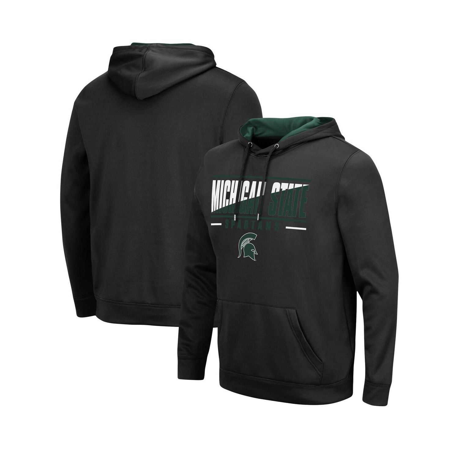 Men's Michigan State Spartans Slash Stack 2.0 Pullover Hoodie