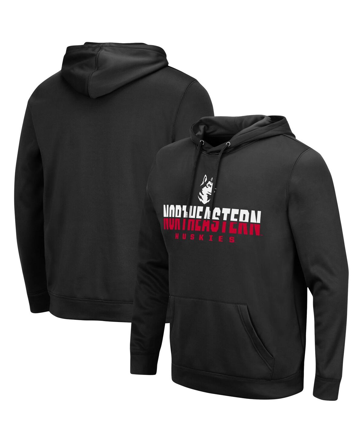 Colosseum Black Northeastern Huskies Lantern Pullover Hoodie In Black