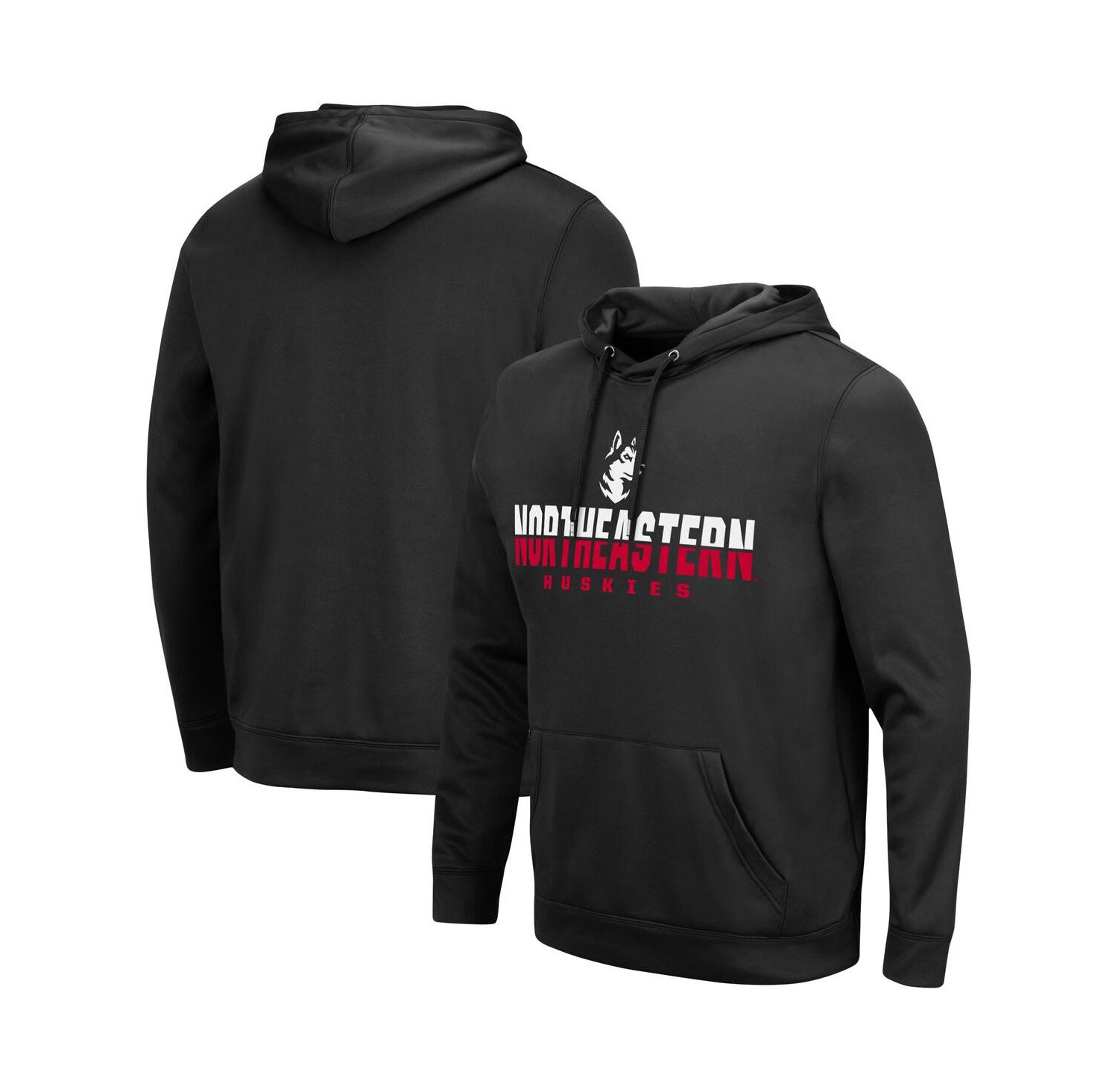 Men's Black Northeastern Huskies Lantern Pullover Hoodie