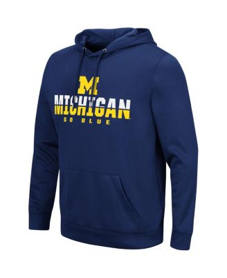 Men's Navy Michigan Wolverines Lantern Pullover Hoodie