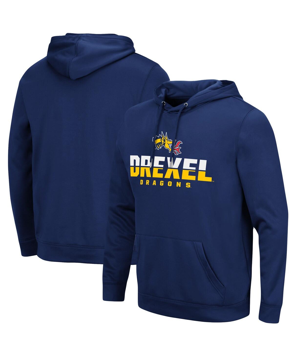 COLOSSEUM MEN'S COLOSSEUM NAVY DREXEL DRAGONS LANTERN PULLOVER HOODIE