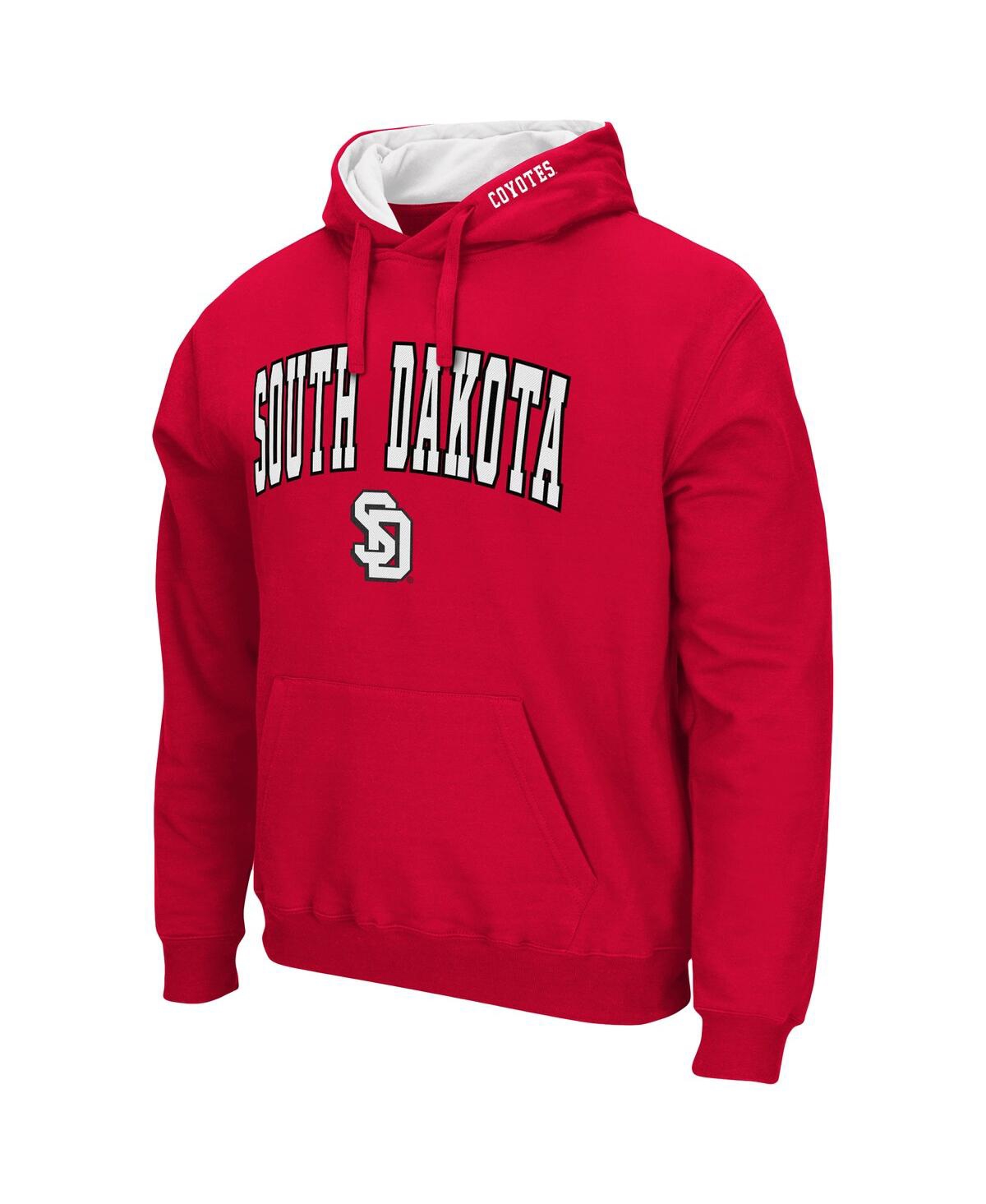 Colosseum Heathered Gray South Dakota Coyotes Arch And Logo Pullover Hoodie In Heathered Gray