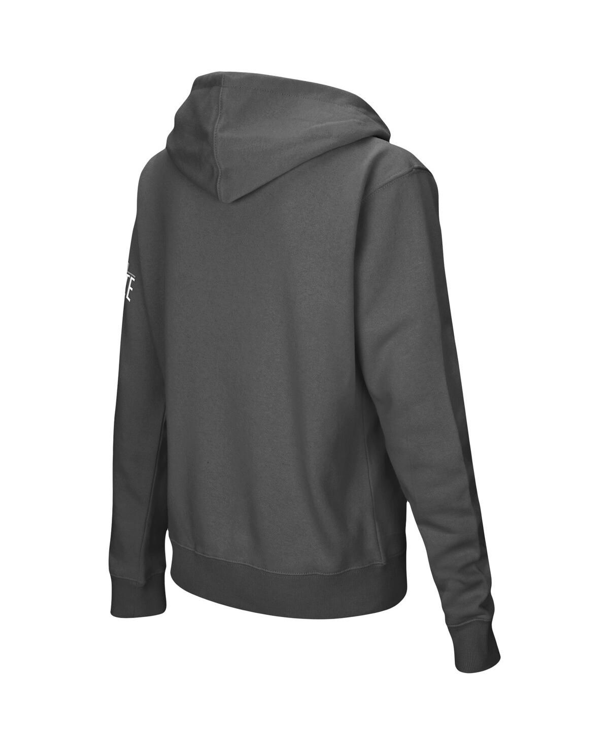 Women's Charcoal Ohio State Buckeyes Arched Name Full-Zip Hoodie