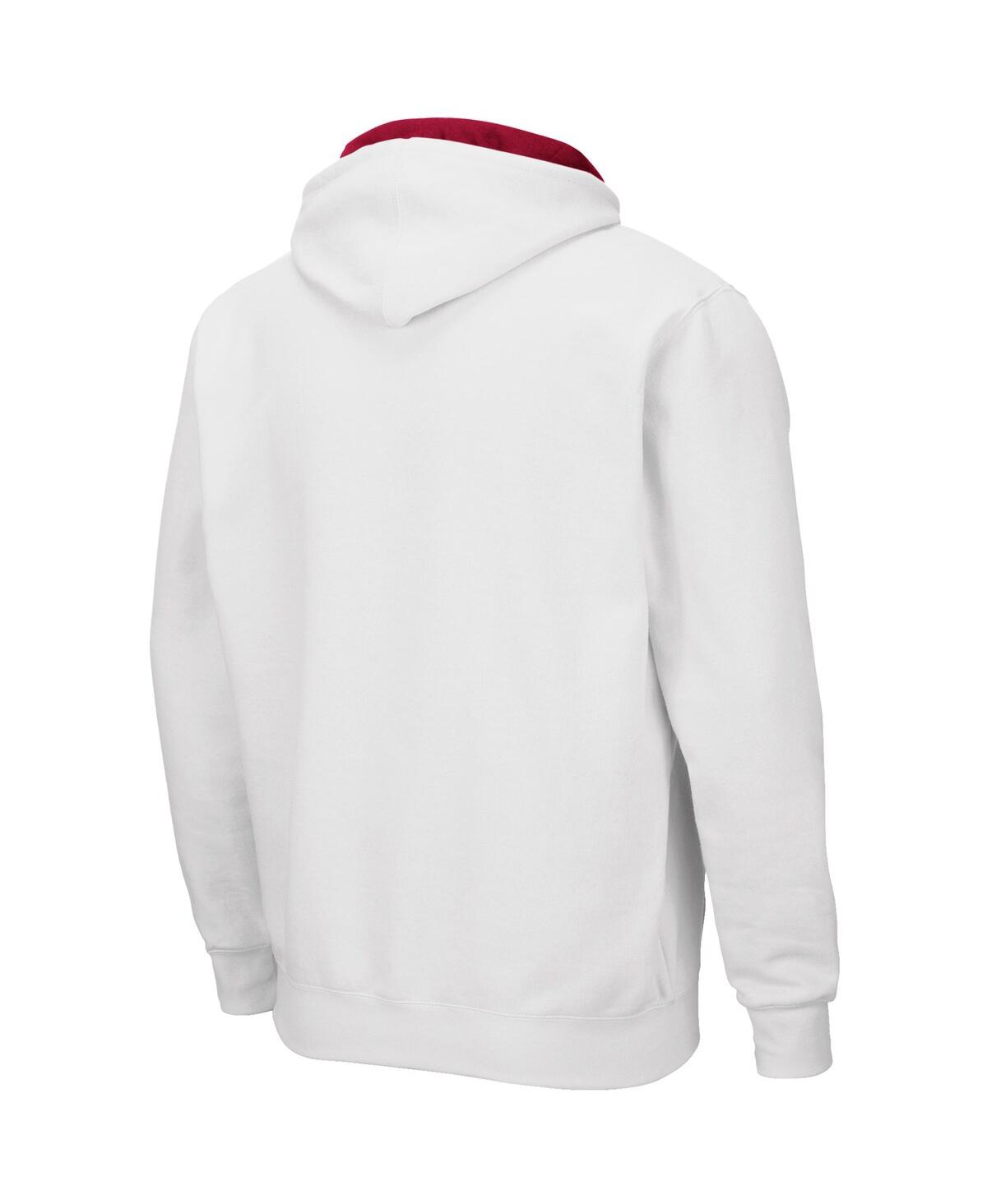 Colosseum Men's  White Alabama Crimson Tide Arch And Logo 3.0 Full-zip Hoodie In White