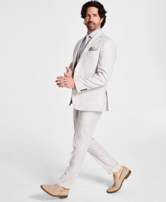 Bar Iii Mens Slim Fit Linen Suit Separates Created For Macys In Tan |  ModeSens