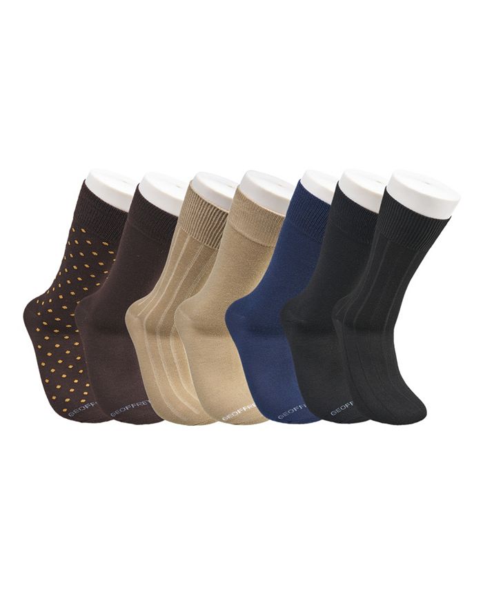 Geoffrey Beene Men's Dress Crew Socks, Pack of 7 Macy's