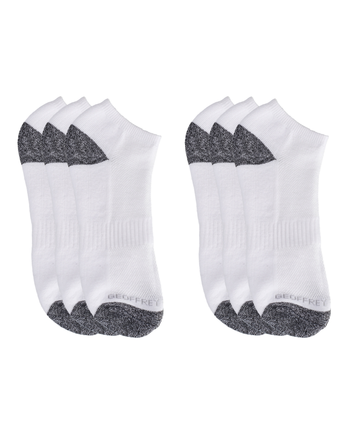 Geoffrey Beene Men's Cushioned Low Cut Socks, Pack of 6