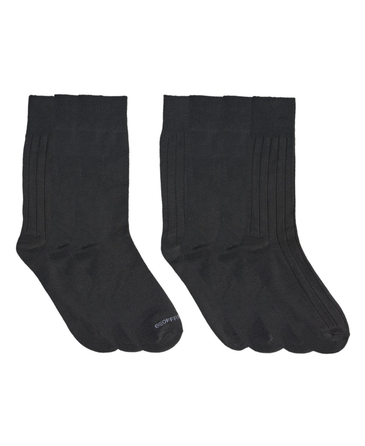 Geoffrey Beene Men's Dress Crew Socks, Pack Of 7 In Black