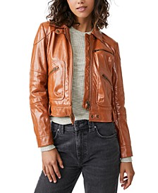 Women's Josie Faux-Leather Moto Jacket