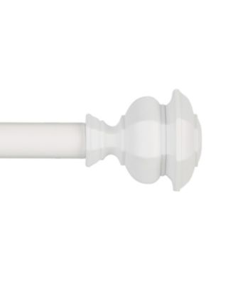 Welford 1" Adjustable Window Curtain Rod and Finial 22 Piece Set, 36"-72"