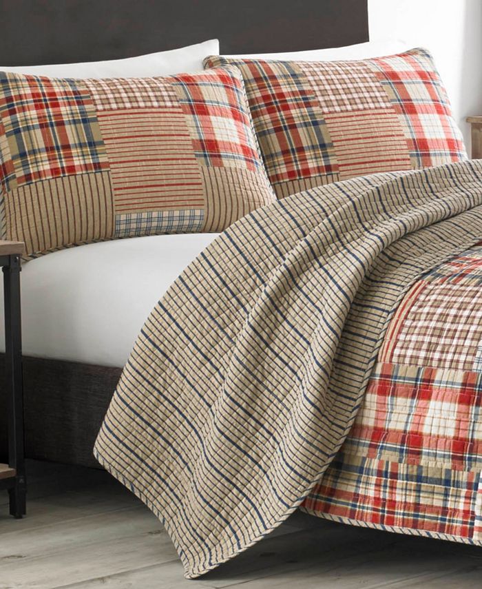 Eddie Bauer Hawthorne Brown Reversible 3Piece Full/Queen Quilt Set