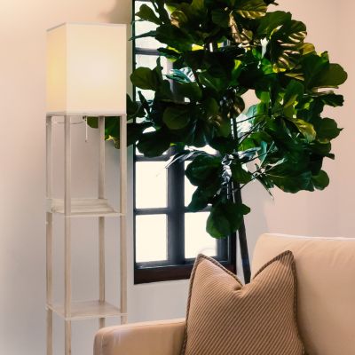 Maxwell 63" LED Shelf Lamp with USB Port and Power Outlet