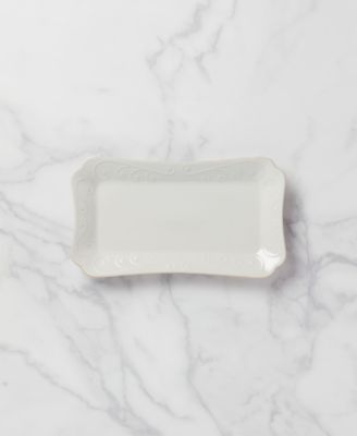 French Perle Stoneware Hors D'oeuvre Tray