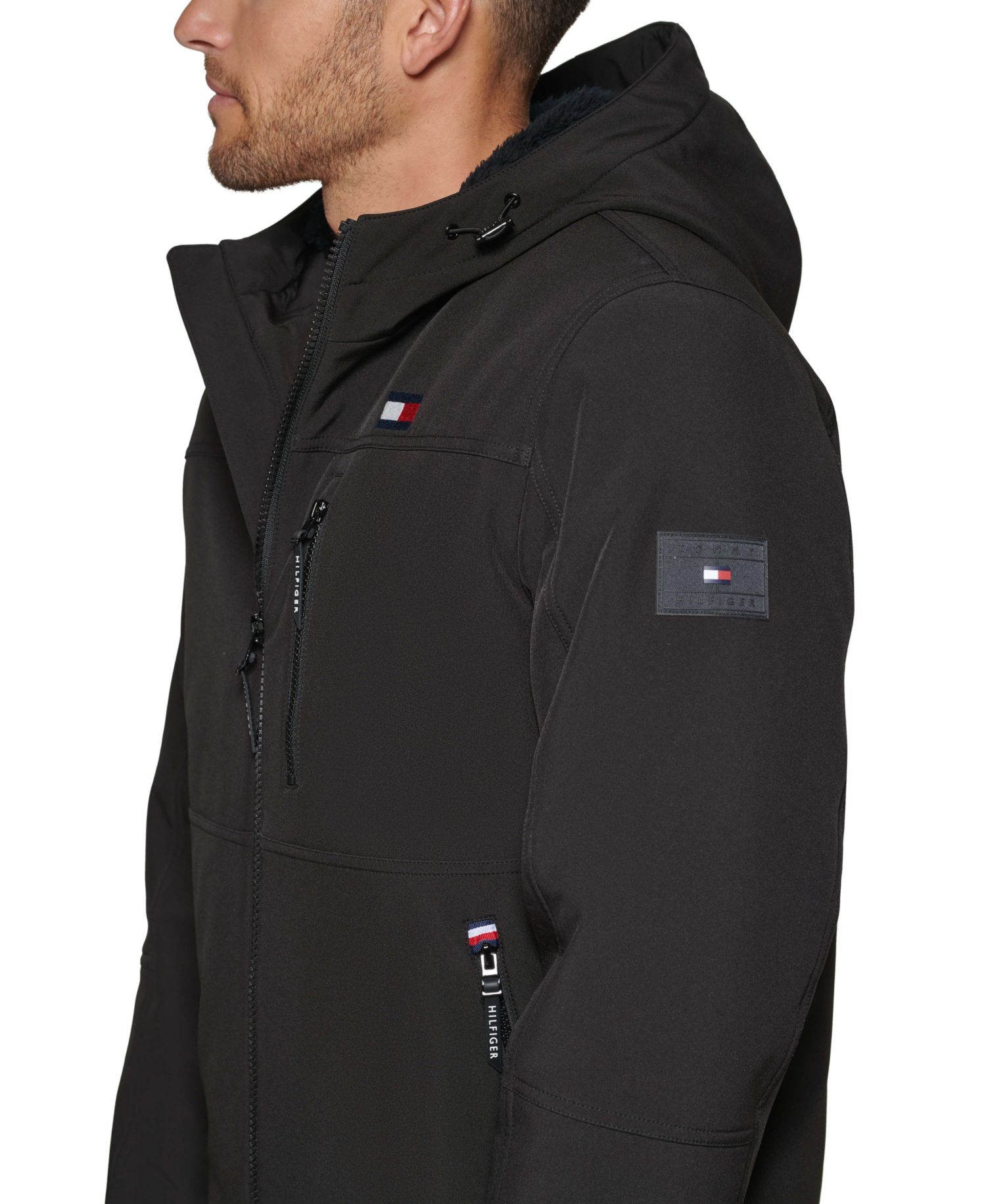 Men's Sherpa-Lined Softshell Hooded Jacket
