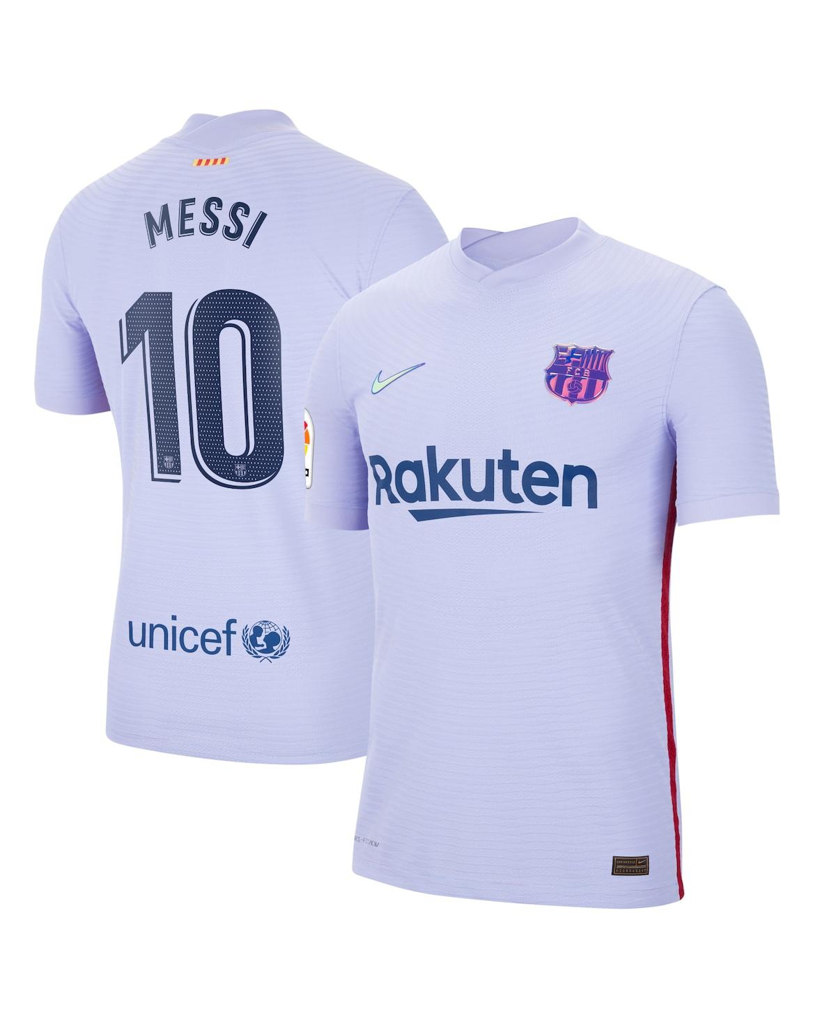 Men's Nike Lionel Messi Purple Barcelona 2021/22 Away Match Authentic Player Jersey