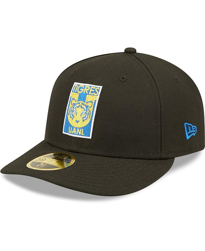 New Era Men's Black Tigres UANL Primary Logo Low Profile 59FIFTY Fitted ...