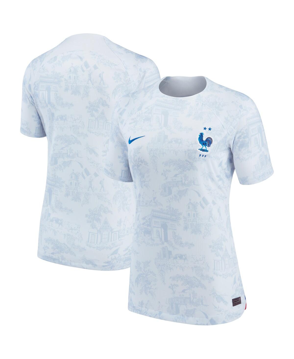 Women's NikeFrance National Team 2022/23 Away Breathe Stadium Replica Blank Jersey - White