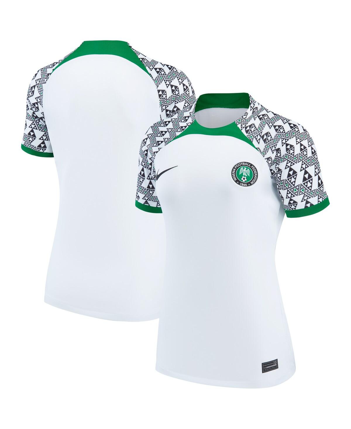 Women's NikeNigeria National Team 2022/23 Away Breathe Stadium Replica Blank Jersey - White