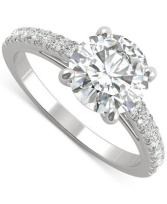 Charles & Colvard - Moissanite Engagement Ring (2-1/5 ct. t.w. Diamond Equivalent) in 14k White Gold