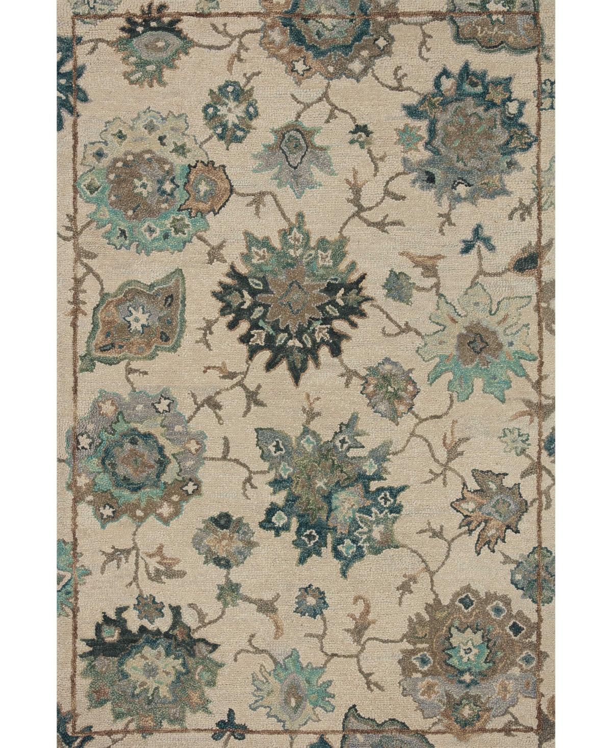 Spring Valley Home Lotus Lts-03 8'6" X 12' Area Rug In Ivory/blue