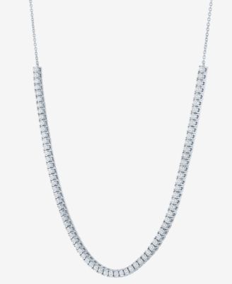 Diamond 18 Tennis Necklace (1/2 ct. t.w.) in Sterling Silver