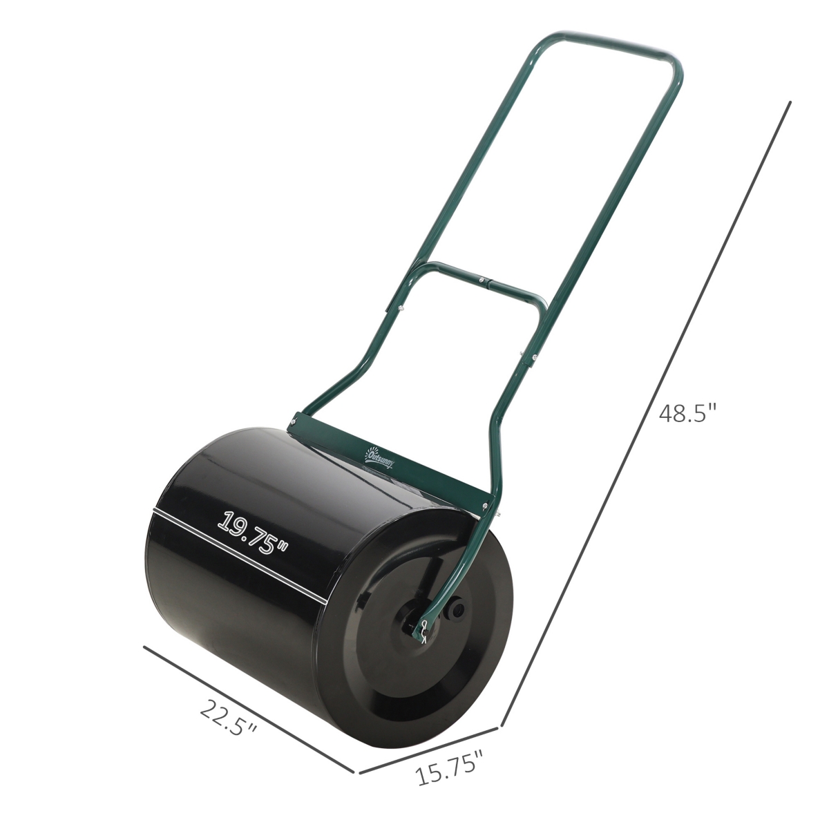 Outsunny Heavy Duty Garden Lawn Weighted Roller to Flatten Ground, Steel Build