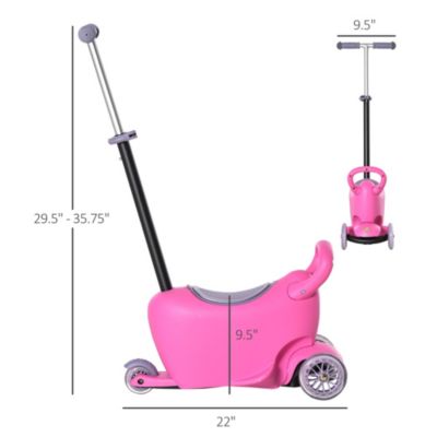 3-in-1 Kids Scooter, Ride-on Sliding Car & Push Walker for 2-6 years,