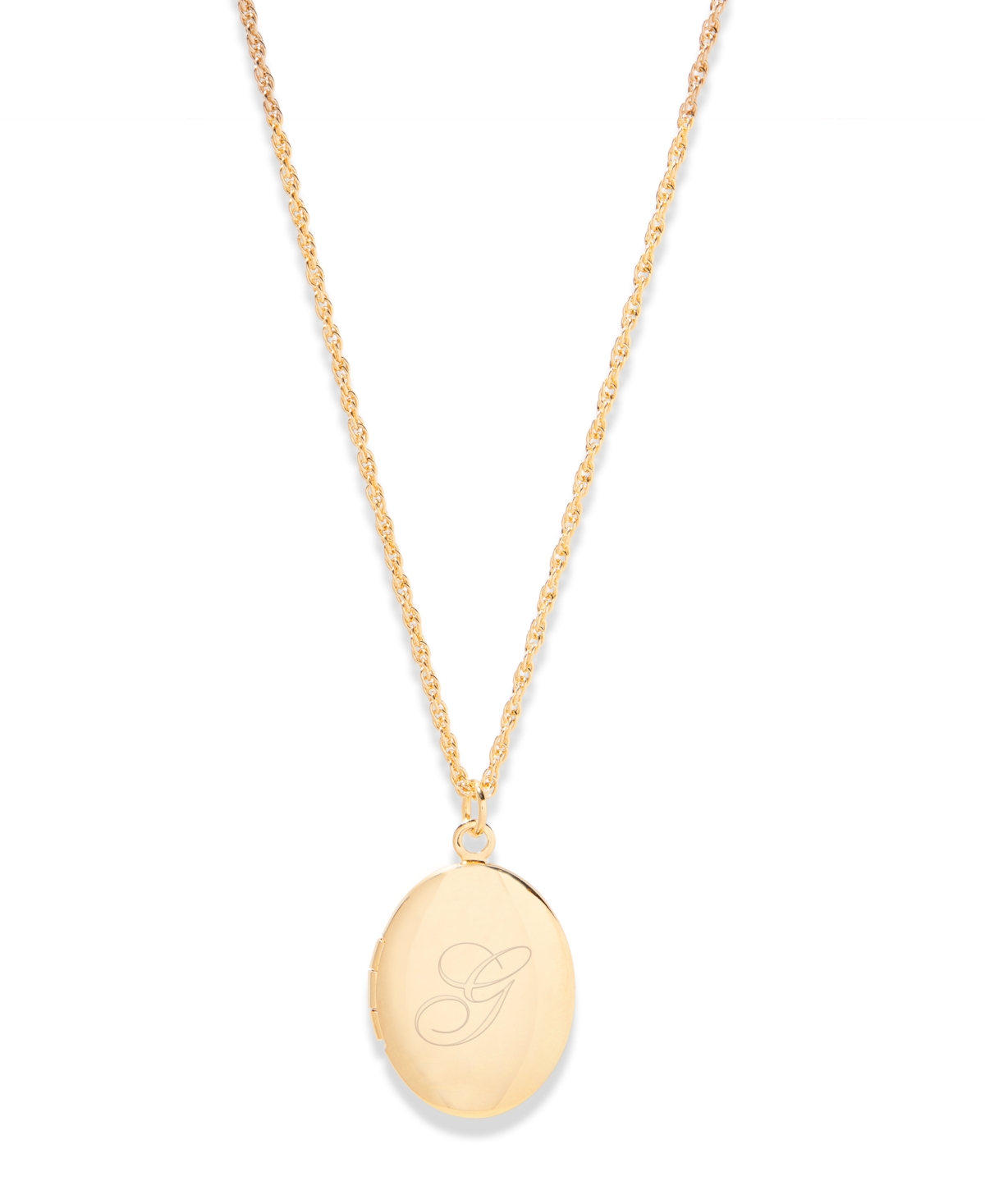 brook & york Isla Initial Oval Locket Necklace - 14K Gold Plated- G