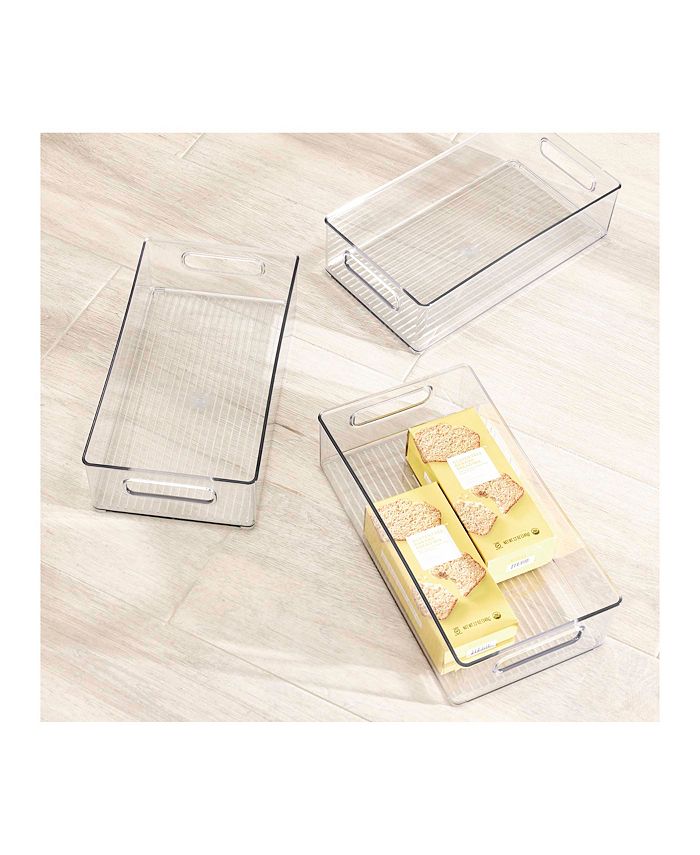 iDesign Plastic Refrigerator and Freezer Storage Bin with Lid, Set of 3