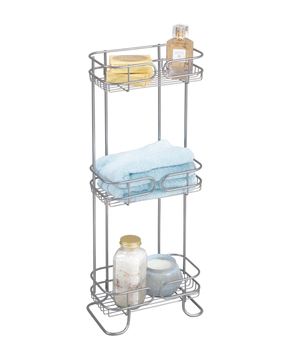 Shop Idesign Neo Wire 3 Shelf Tower Shower Organization System In Silver-tone