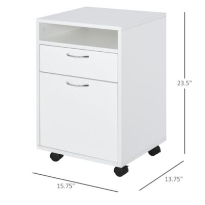 Rolling File Storage Cabinet Document Shelf Drawer Home Office