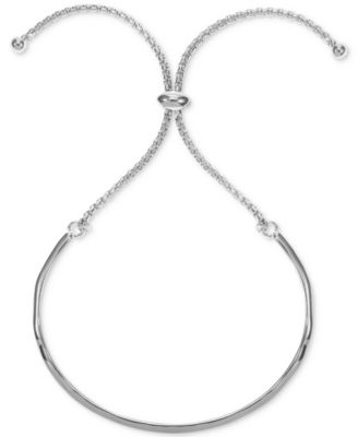 Silver-Tone Hammered Slider Bracelet, Exclusively at Macy's